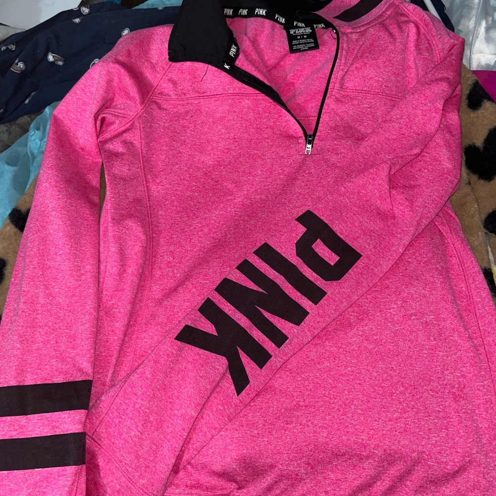 PINK Victoria's Secret Pink and Black Hoodie